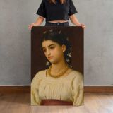 Catarina by Frederic Leighton canvas print, held for scale