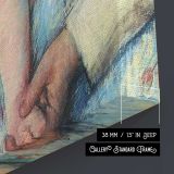 Mother Gazing at Her Baby by Mary Cassatt canvas print, canvas edge detail