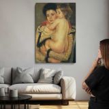 Mother Embracing a Child by Mary Cassatt canvas print, room display
