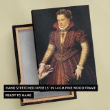 Woman in an Ornate Renaissance Dress canvas print, front and back view