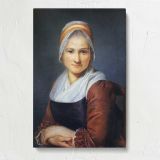Woman in a White Headscarf canvas print, front view