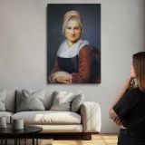 Woman in a White Headscarf canvas print, room display