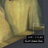 Woman in a Pale Yellow Gown canvas print, canvas edge detail