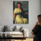 Woman in a Pale Yellow Gown canvas print, room display