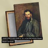 Bearded Man in a Dark Robe canvas print, front and back view