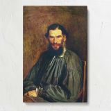 Bearded Man in a Dark Robe canvas print, front view