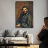 Bearded Man in a Dark Robe canvas print, room display
