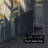 Sunlight on a City Building canvas print, canvas edge detail