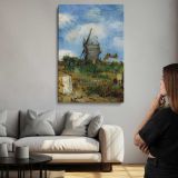 Windmill beneath a Blue Sky by Vincent Van Gogh canvas print, room display
