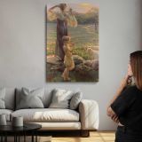 Woman and Children in a Meadow by Daniel Gerhartz canvas print, room display