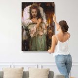 Woman in a White Lace Veil by Daniel Gerhartz canvas print, displayed on a wall