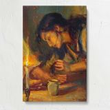 Woman Writing by Candlelight by Daniel Gerhartz canvas print, front view