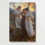 Women Resting beneath Trees by Daniel Gerhartz canvas print, front view