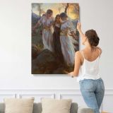Women Resting beneath Trees by Daniel Gerhartz canvas print, displayed on a wall