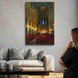 Candlelit Church Interior by Daniel Gerhartz canvas print, room display