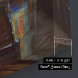 Church Aisle with Stained Glass Windows by Daniel Gerhartz canvas print, canvas edge detail