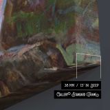 Woman Holding Pink Fabric in a Landscape by Daniel Gerhartz canvas print, canvas edge detail