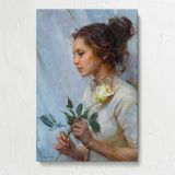A Gift of White Roses by Daniel Gerhartz canvas print, front view