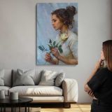 A Gift of White Roses by Daniel Gerhartz canvas print, room display