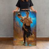 Ballet and Brilliant Blue by Daniel Gerhartz canvas print, held for scale