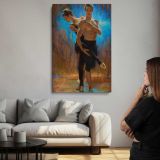 Ballet and Brilliant Blue by Daniel Gerhartz canvas print, room display