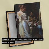 Women Arranging Flowers by Daniel Gerhartz canvas print, front and back view