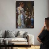 Women Arranging Flowers by Daniel Gerhartz canvas print, room display