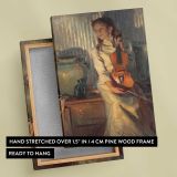 Her Mother's Violin by Daniel Gerhartz canvas print, front and back view