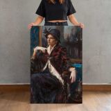 Savoir Faire by Daniel Gerhartz canvas print, held for scale