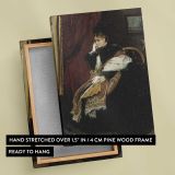 La Douloureuse Certitude by Alfred Stevens canvas print, front and back view