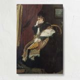 La Douloureuse Certitude by Alfred Stevens canvas print, front view