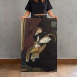 La Douloureuse Certitude by Alfred Stevens canvas print, held for scale