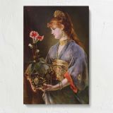 Portrait of a Woman by Alfred Stevens canvas print, front view