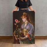 Portrait of a Woman by Alfred Stevens canvas print, held for scale