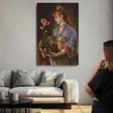 Portrait of a Woman by Alfred Stevens canvas print, room display