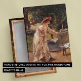 Afternoon in the Park by Alfred Stevens canvas print, front and back view