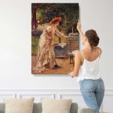 Afternoon in the Park by Alfred Stevens canvas print, displayed on a wall