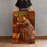 L-Inde A Paris-Le Bibelot Exotique by Alfred Stevens canvas print, held for scale