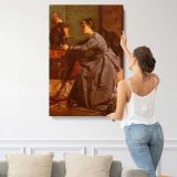L-Inde A Paris-Le Bibelot Exotique by Alfred Stevens canvas print, displayed on a wall