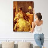 Lovelorn by Alfred Stevens canvas print, displayed on a wall