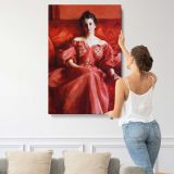 Portrait of Mrs. Howe nee Deering by Alfred Stevens canvas print, displayed on a wall