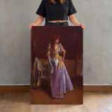 Ready for the Ball by Alfred Stevens canvas print, held for scale