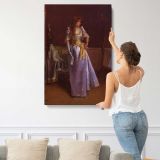 Ready for the Ball by Alfred Stevens canvas print, displayed on a wall