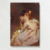 The Japanese Mask aka Intrigue by Alfred Stevens canvas print, front view