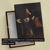 The Love Letter by Alfred Stevens canvas print, front and back view