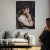 Woman Wearing a Bracelet by Alfred Stevens canvas print, room display