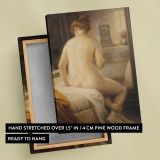 The Bather by Antony Troncet canvas print, front and back view