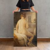 The Bather by Antony Troncet canvas print, held for scale