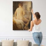 The Bather by Antony Troncet canvas print, displayed on a wall