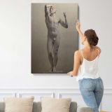Age of Bronze by Auguste Rodin canvas print, displayed on a wall